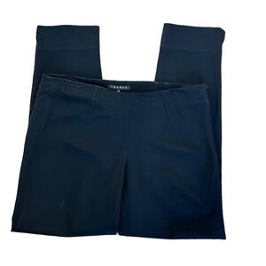 Theory Women's Size 10 Black Ankle Pant Crepe Stretch Inseam 28.25"